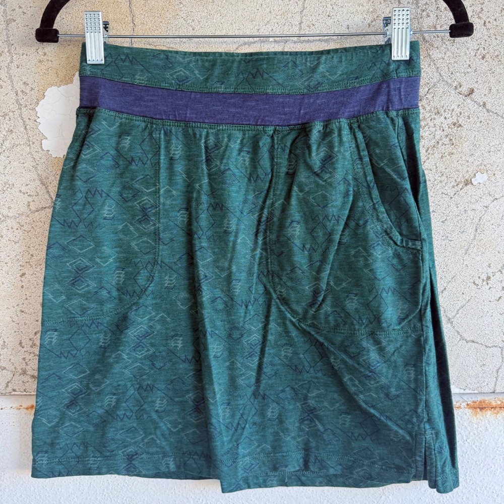 Toad & Co Womens Skirt Geometic Print Organic Cotton Mini Women XS Preppy Travel